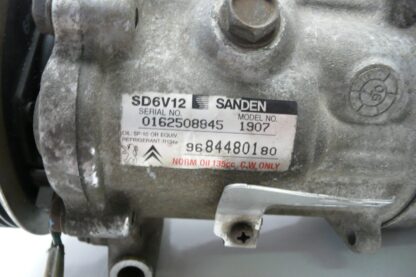 Aircocompressor Sanden SD6V12 1907 Citroën Peugeot 9684480180 6453XP