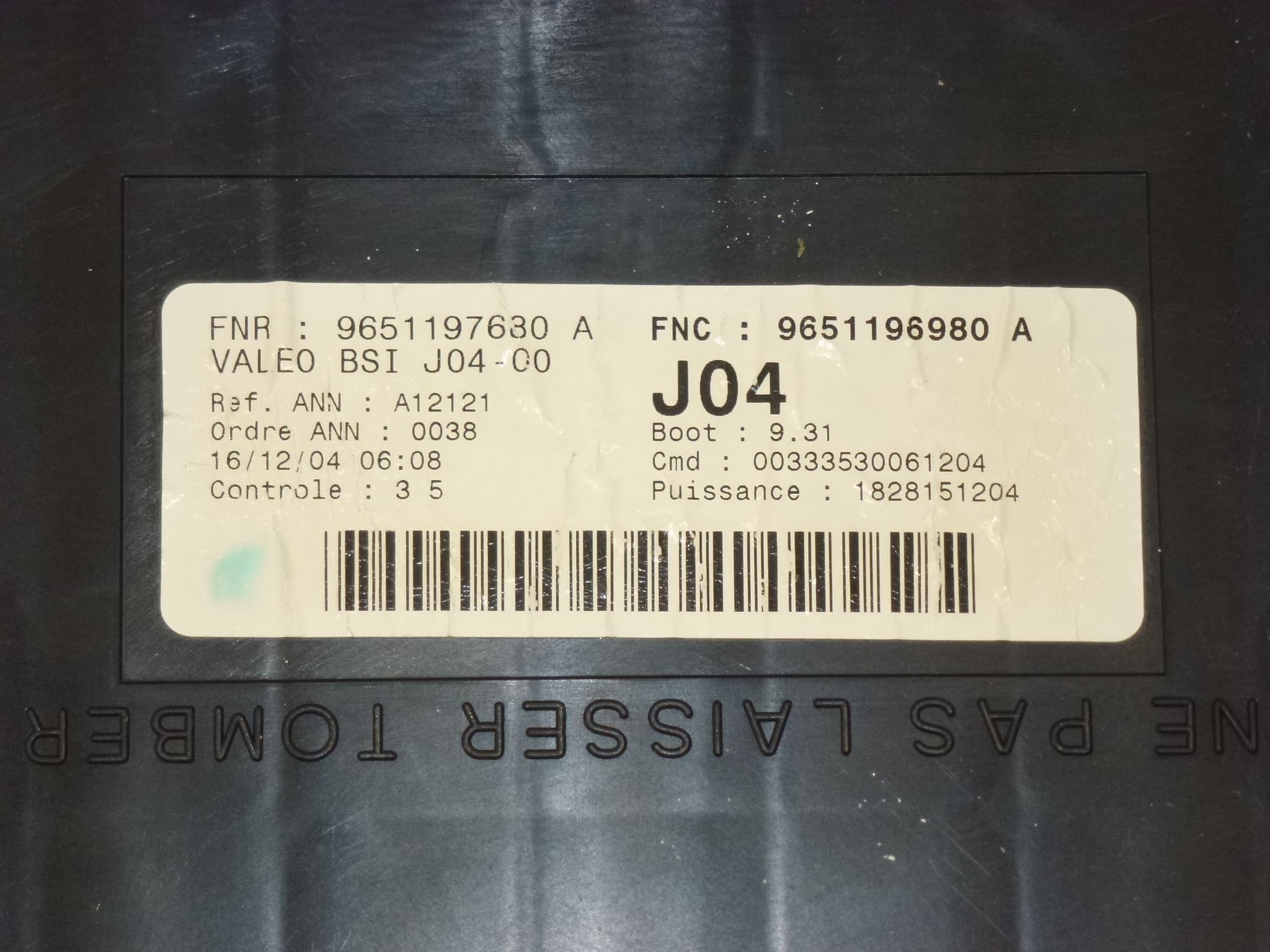 ECU Valeo BSI J04-00 Peugeot 307 9651197680 - Afbeelding 2