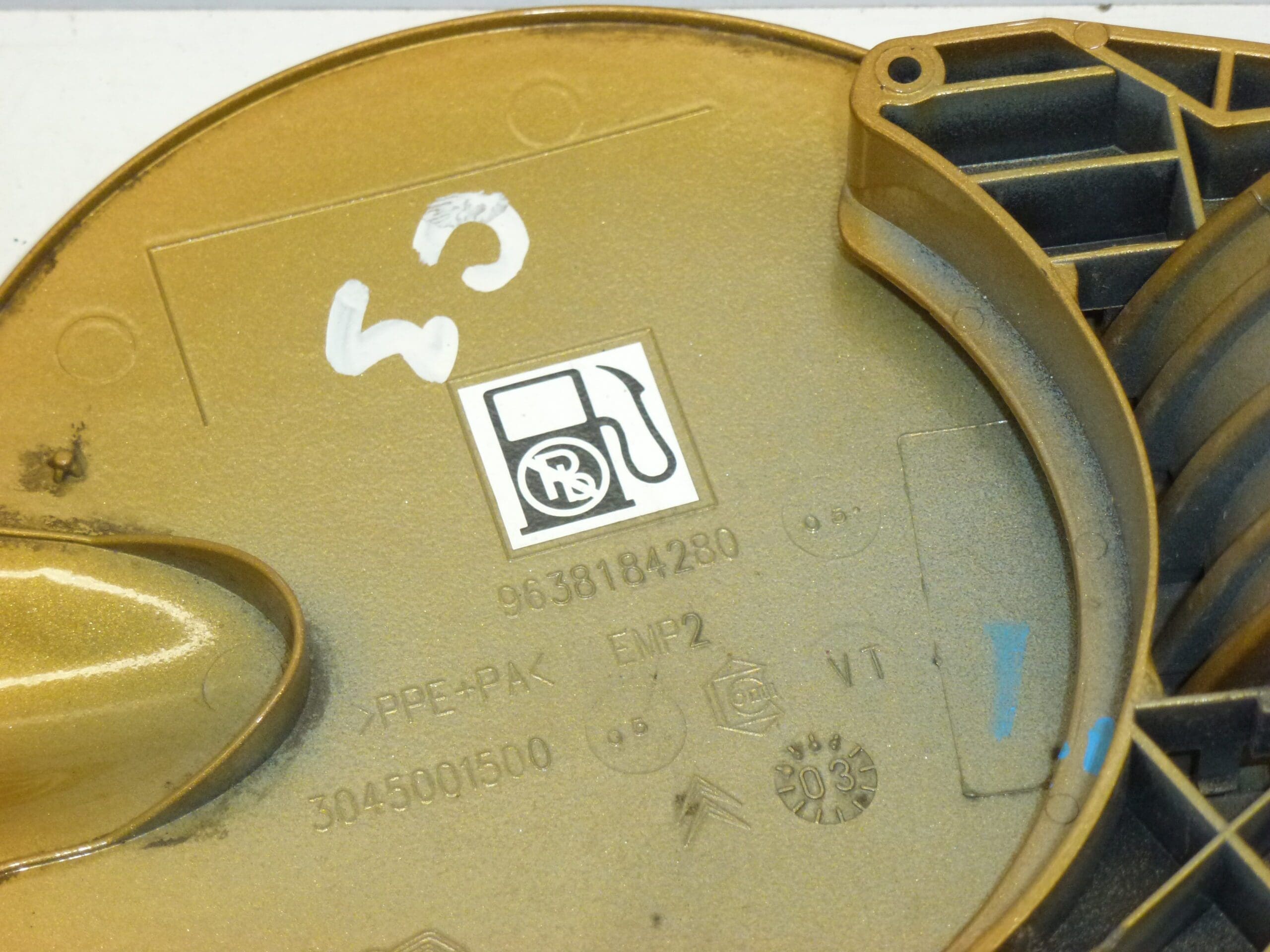 Tankdop Citroën C3 oranje 9638184280