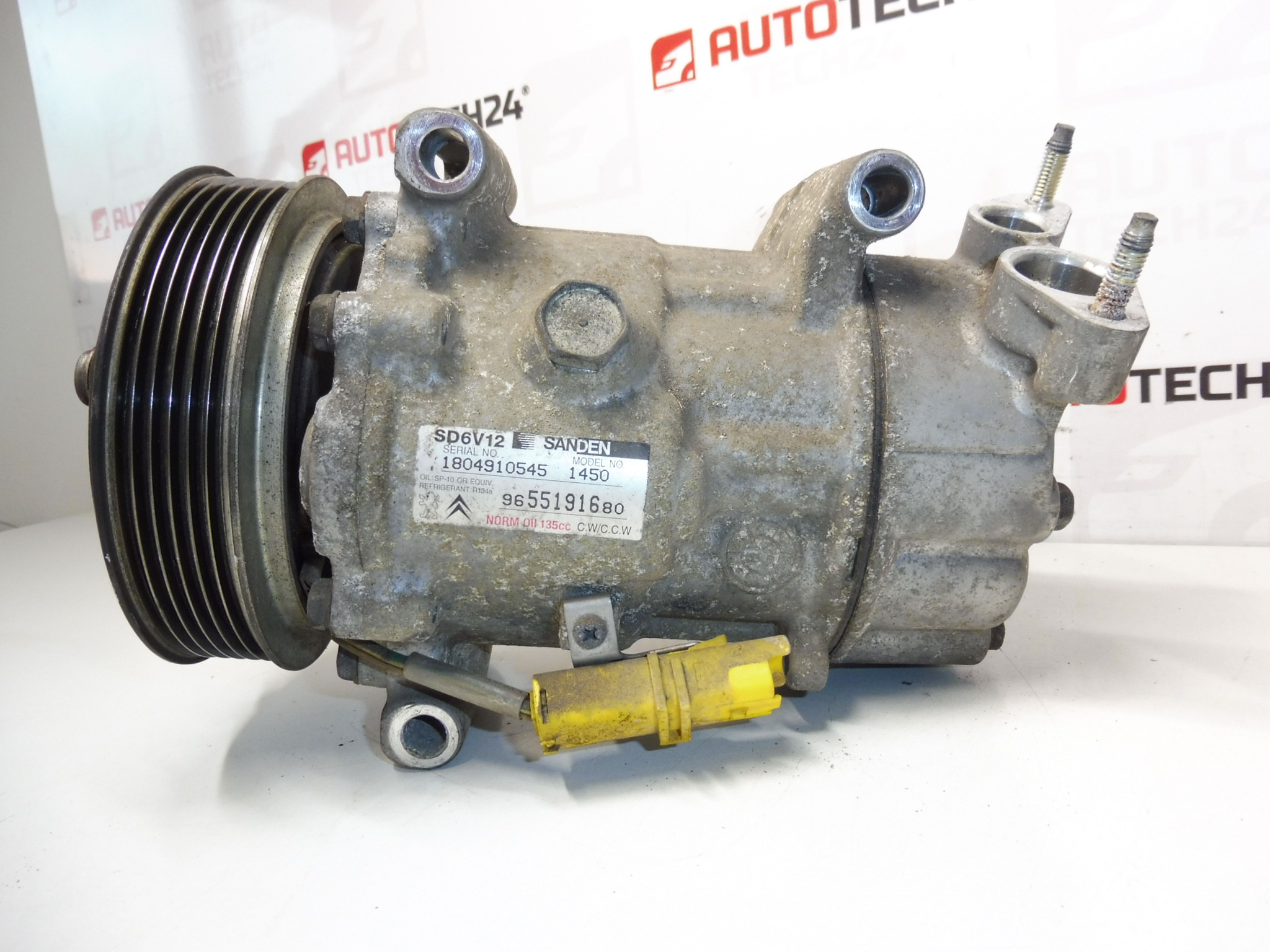 Aircocompressor Sanden SD6V12 1450 9655191680 9800821980 6453QH