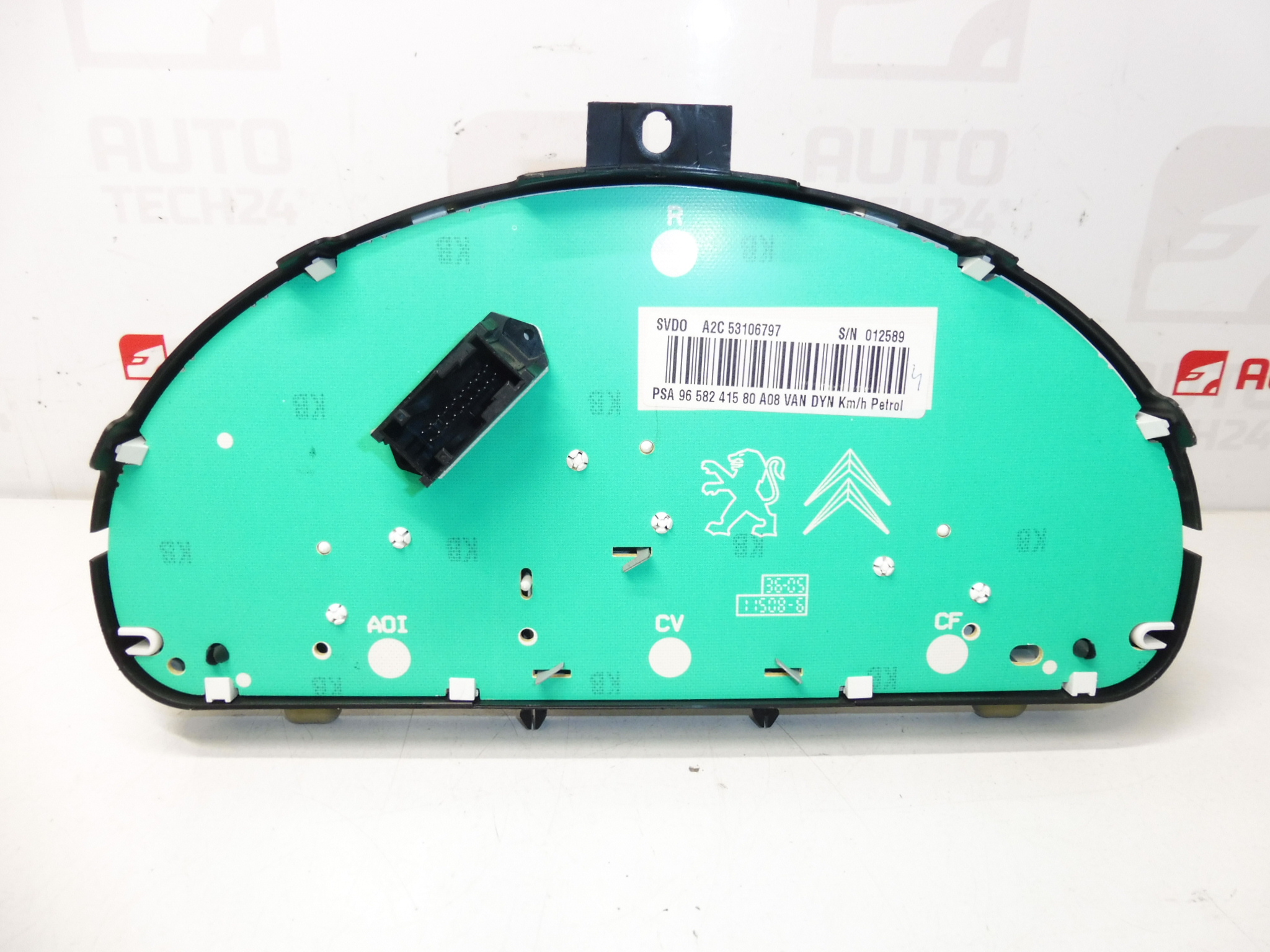 Snelheidsmeter met alarm, kilometerstand 102000 km Peugeot 1007 9658241580 610652