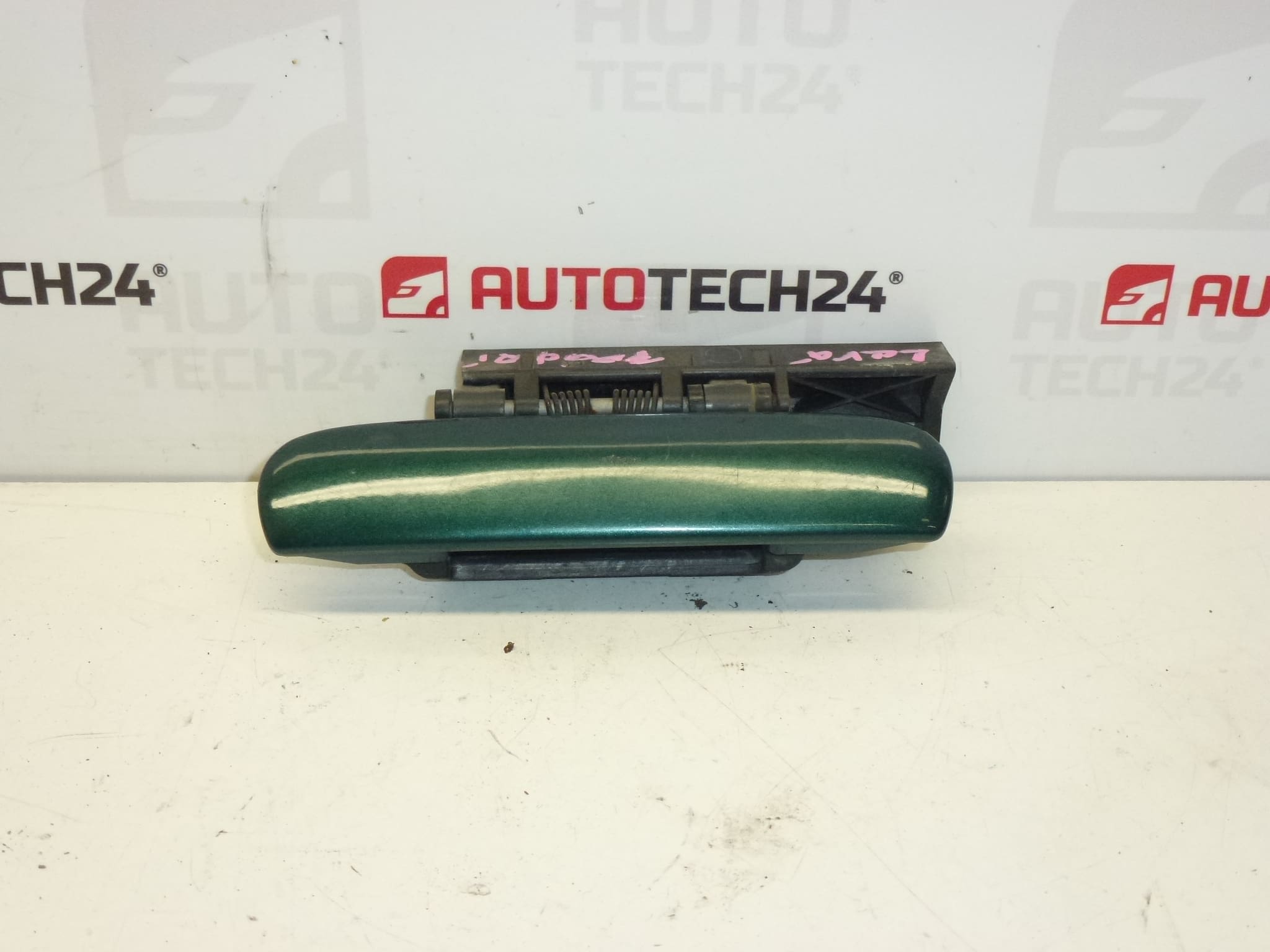 Portiergreep links voor Citroën Xsara groen metallic 9101N2