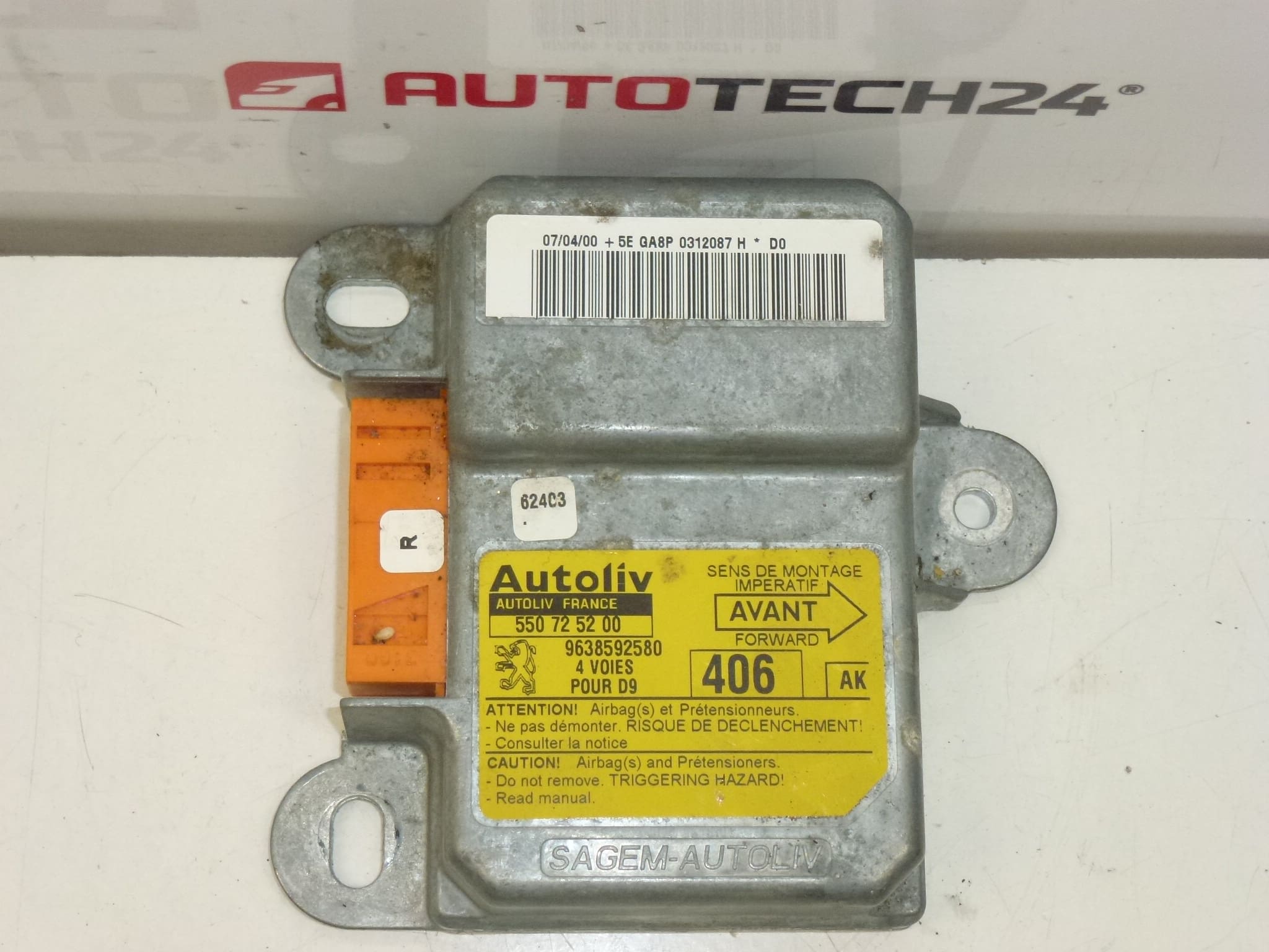 Peugeot 406 airbageenheid 9638592580 550725200