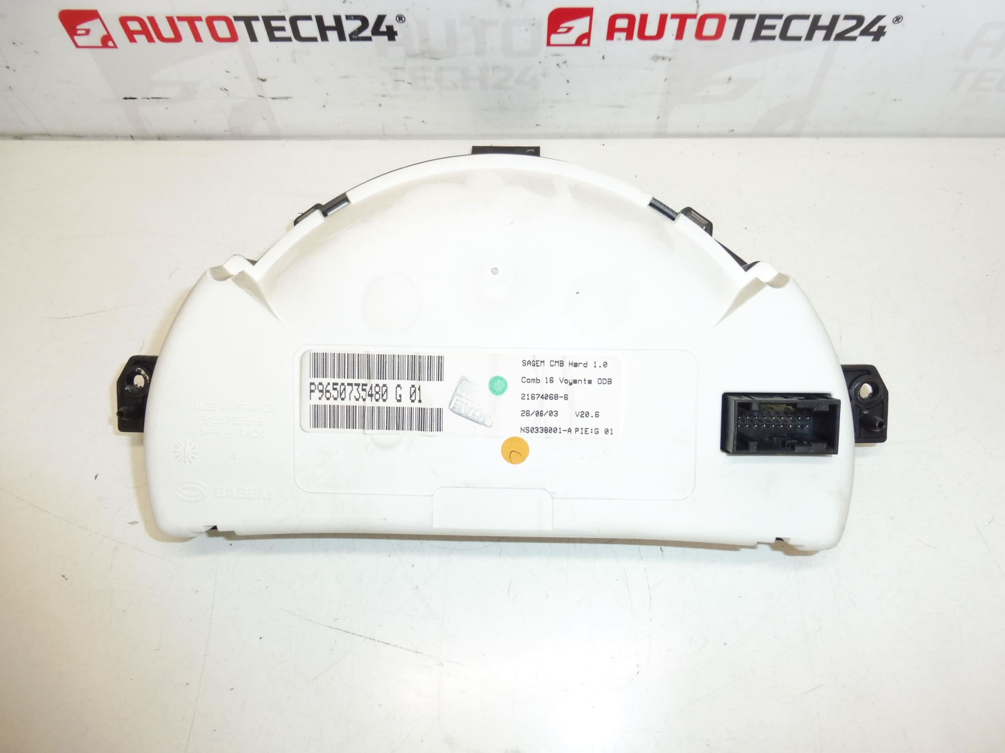 Tachometer Citroën C2 C3 Sensodrive 145000 km 9650735480 - Afbeelding 2