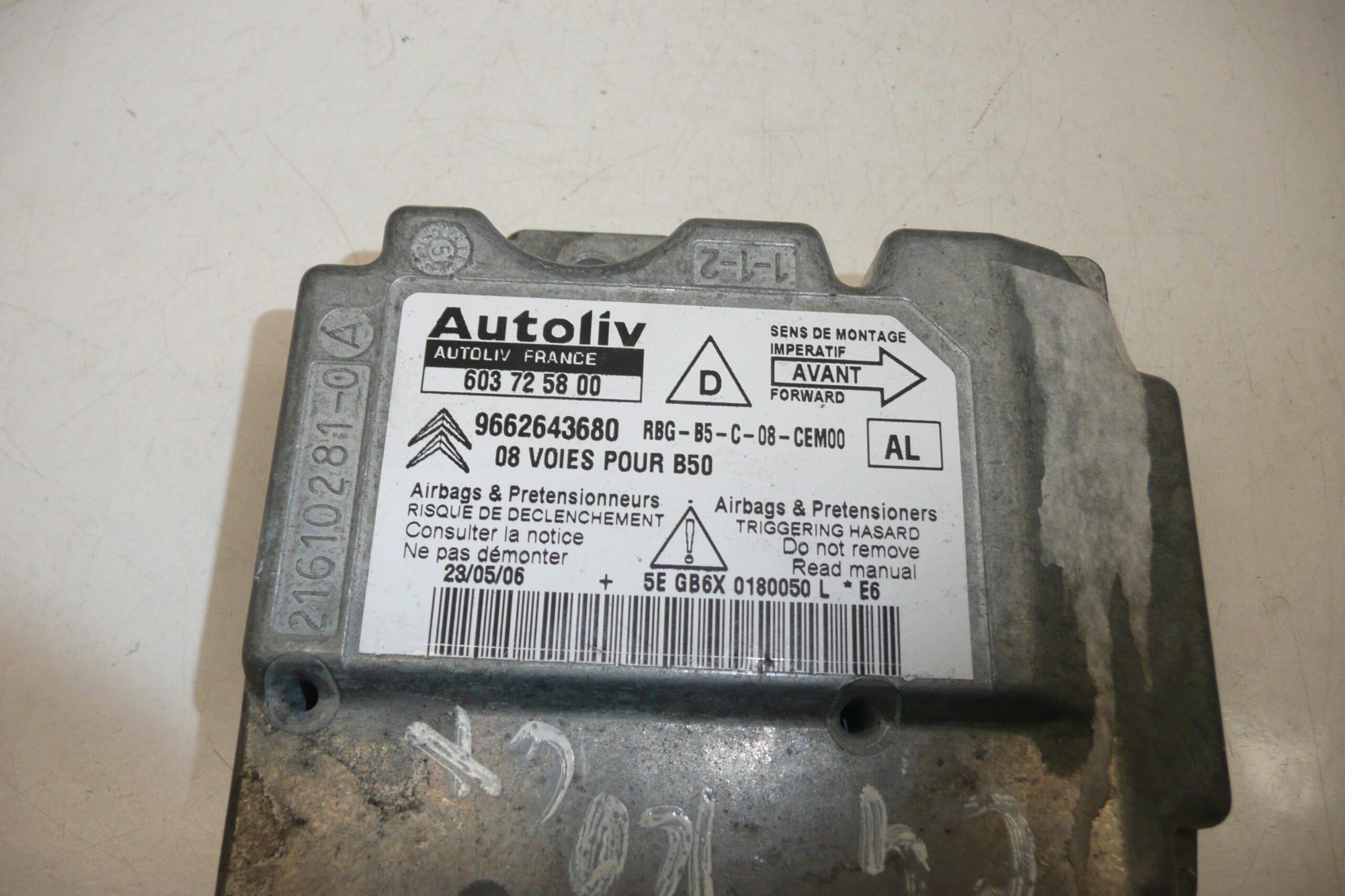 Citroën C4 airbagunit 9662643680 654633 - Afbeelding 2