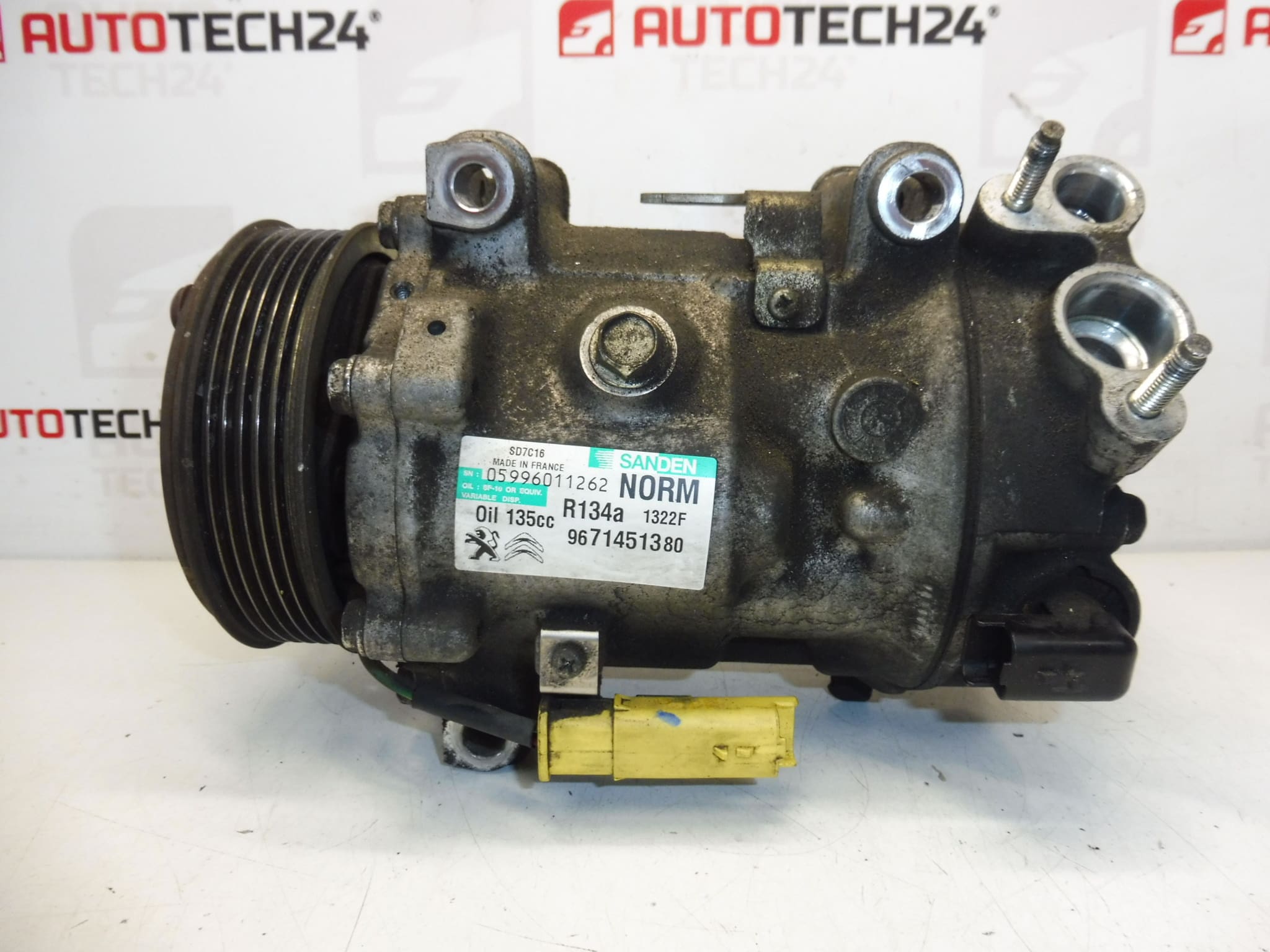 Aircocompressor Sanden SD7C16 9671451380 1322F 6453ZS - Afbeelding 2